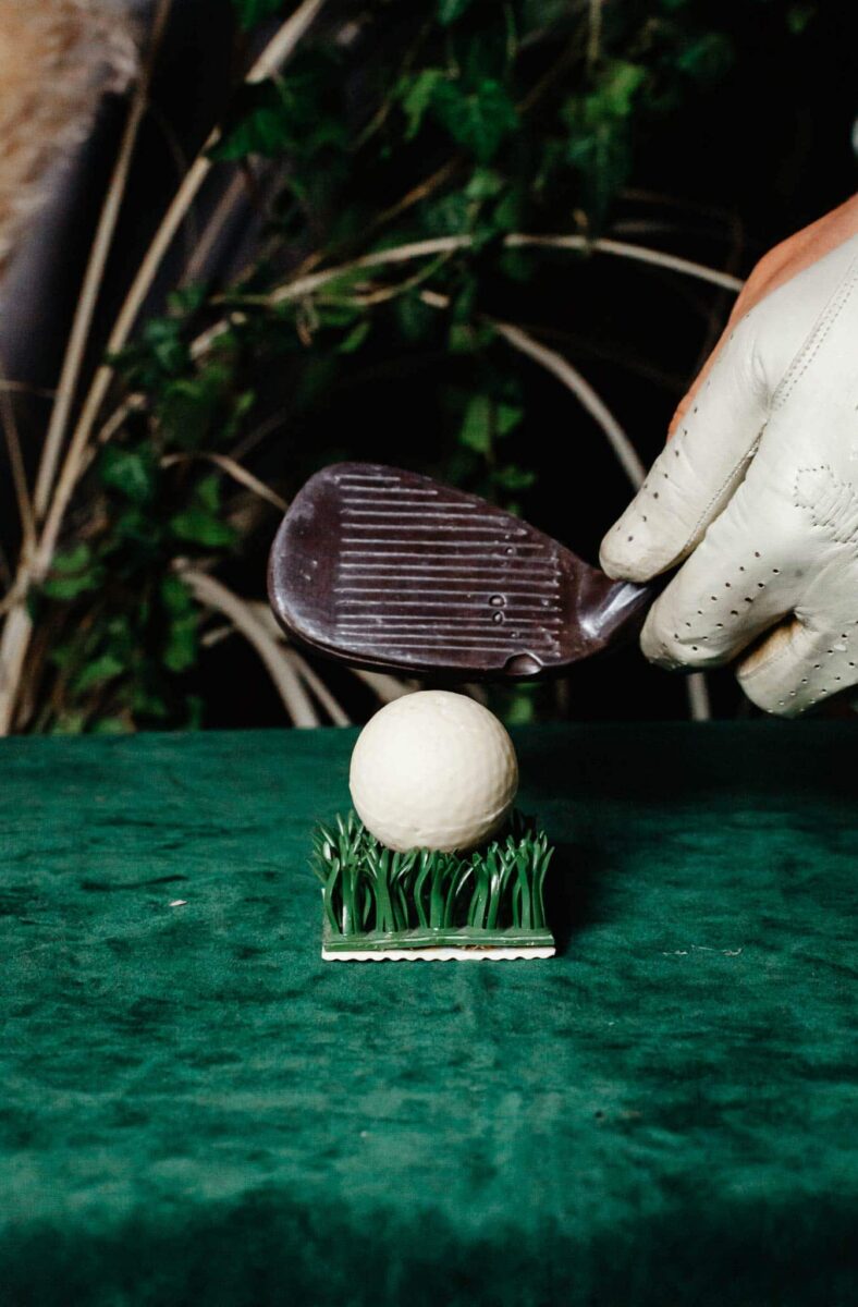 Golf club with ball