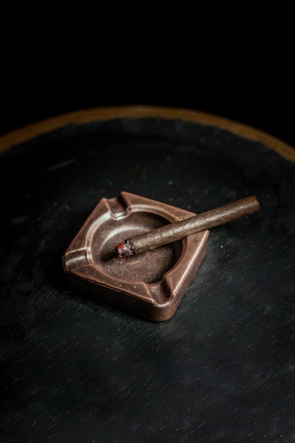 Ashtray with cigarillo